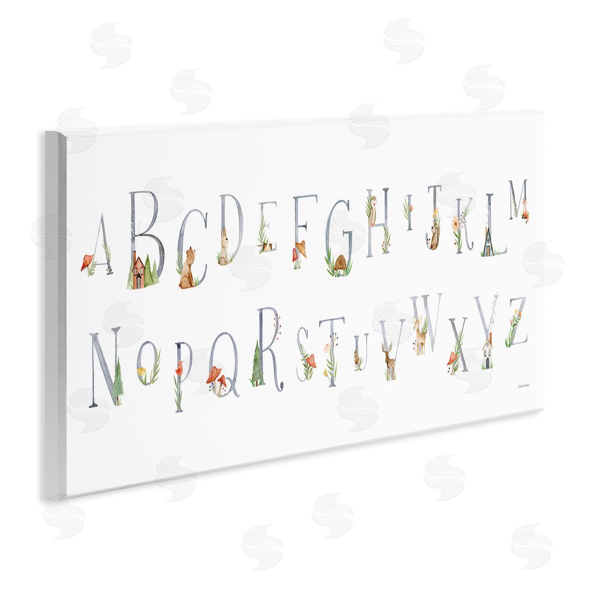 Country Cottage Alphabet Wood Plaque Wall Art, Home Decor by Rachel Nieman