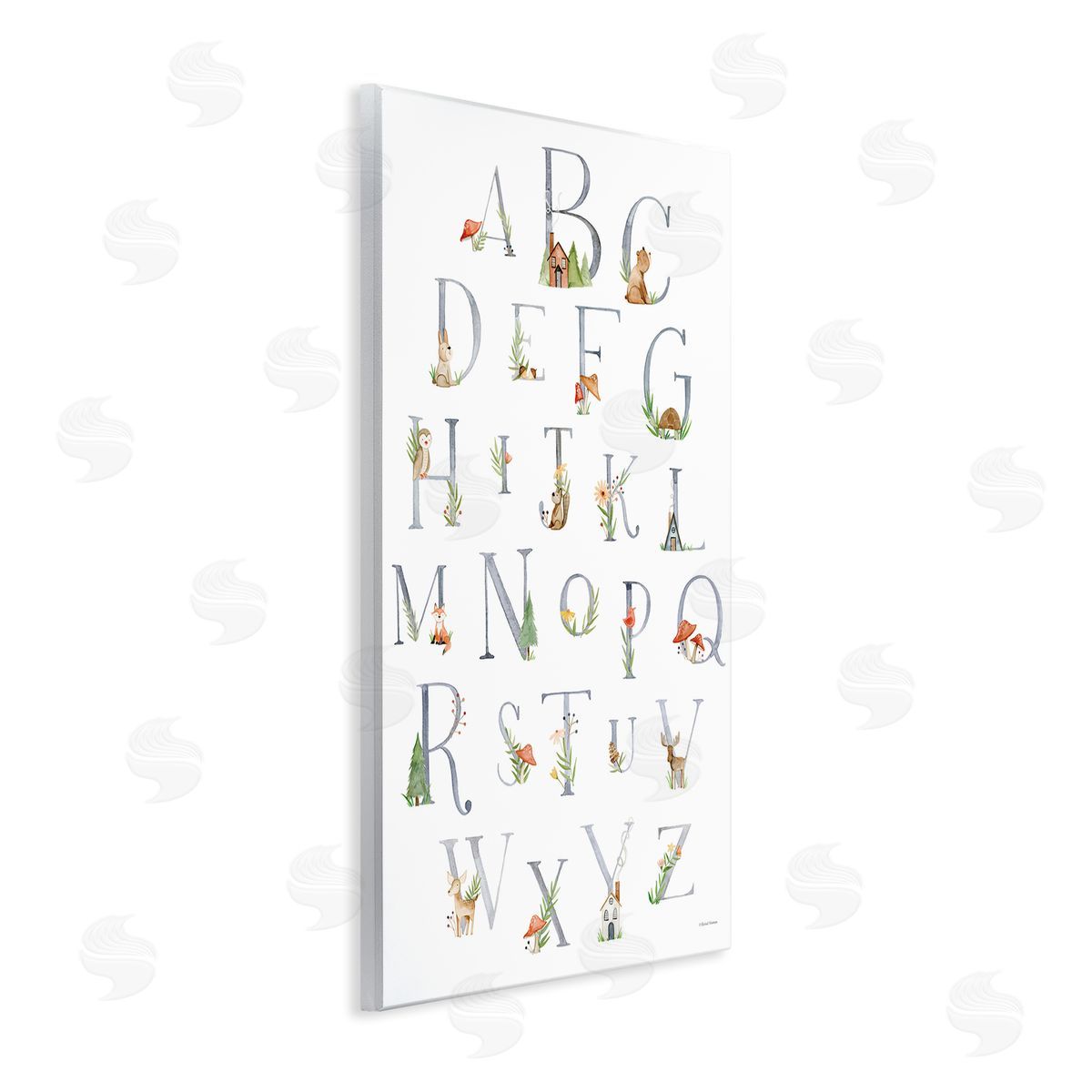 Soft Cottage Alphabet Wood Plaque Wall Art, Home Decor by Rachel Nieman