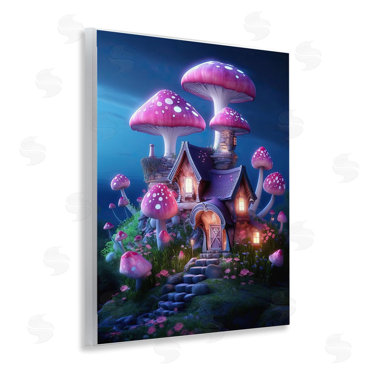 Mystical Forest Cottage Wood Plaque Wall Art, Home Decor by Sasha
