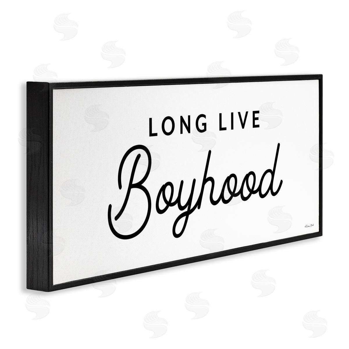 Long Live Boyhood Black Frame Print Wall Art, Home Decor by Susan Ball
