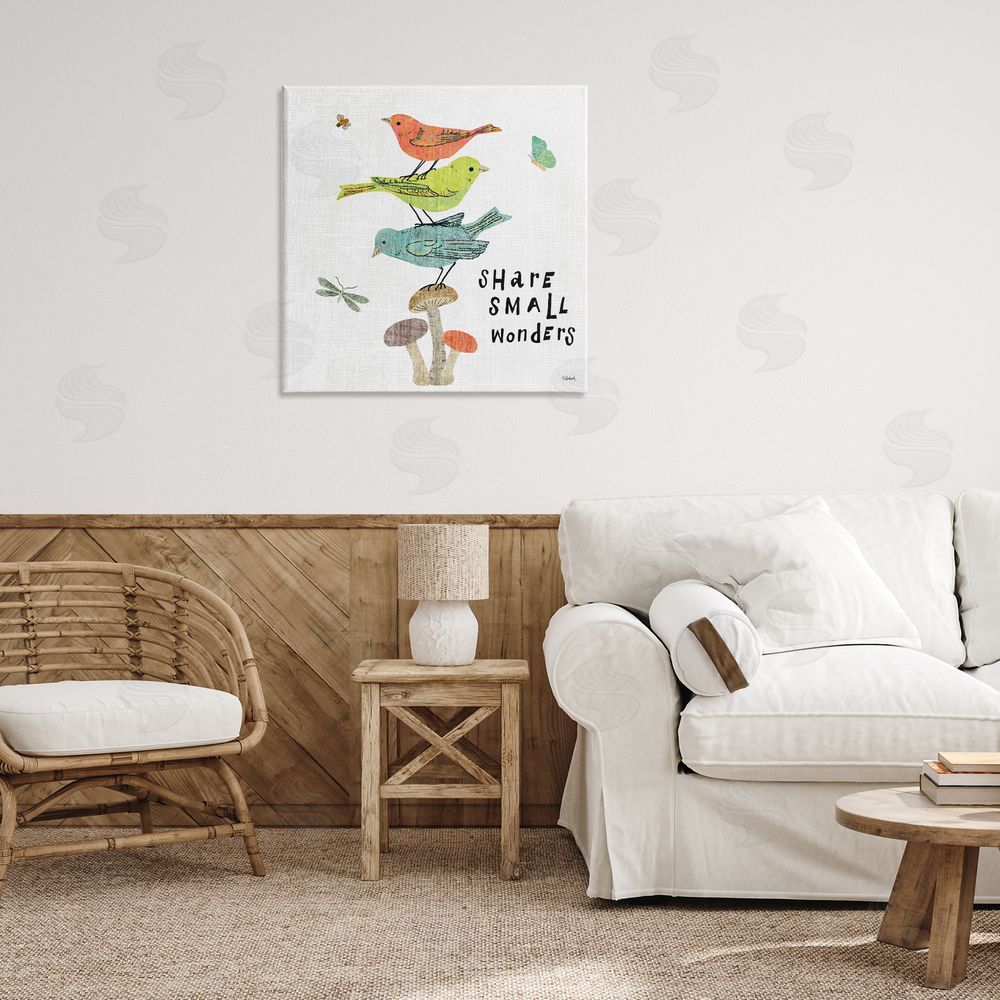 Sue Schlabach Small Wonders Phrase Canvas Wall Art Print in Room