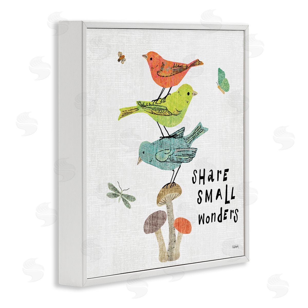 Sue Schlabach Small Wonders Phrase White Framed Giclee Wall Art Print