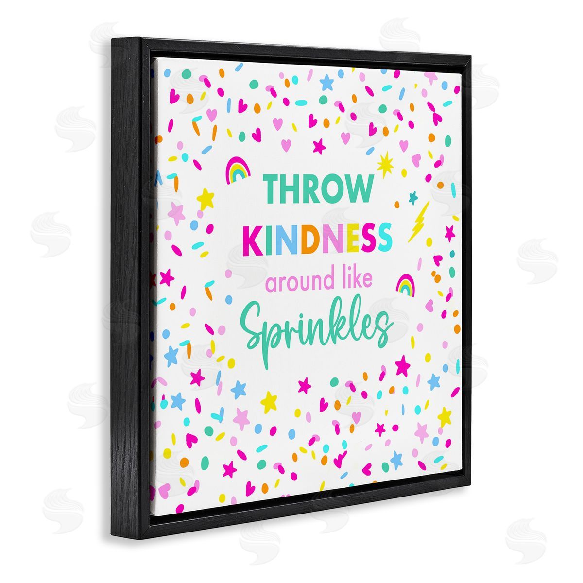 Sharon Lee Kindness Like Sprinkles Black Floating Frame Canvas Wall Art Print