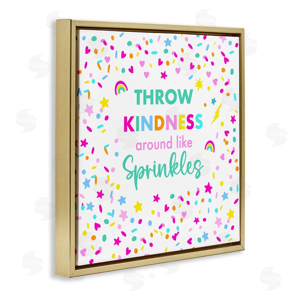 Sharon Lee Kindness Like Sprinkles Gold Floating Frame Canvas Wall Art Print