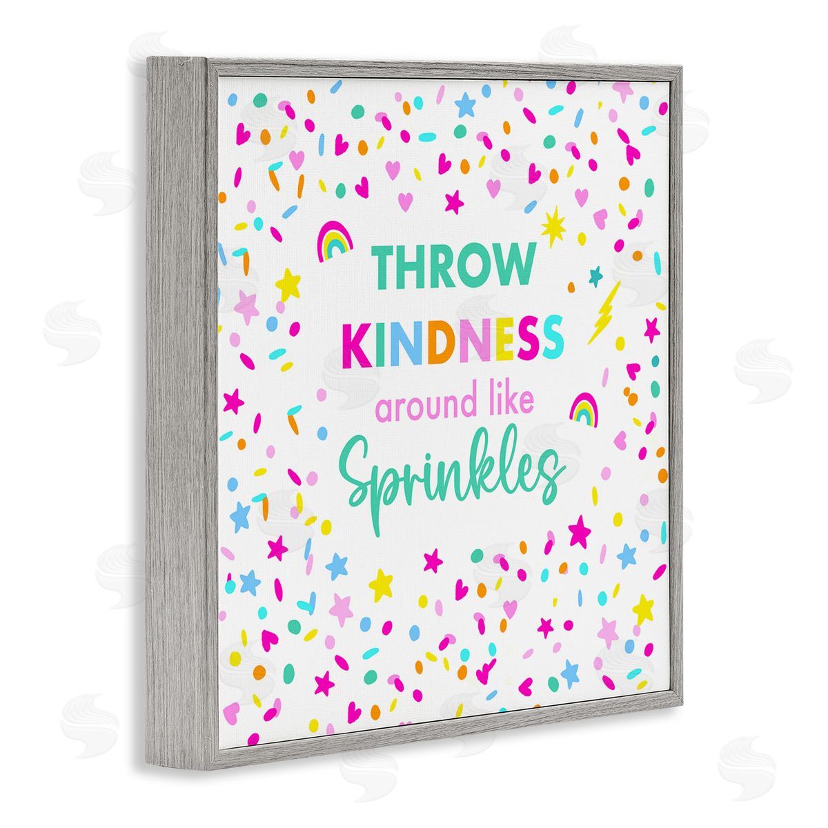 Sharon Lee Kindness Like Sprinkles Gray Framed Giclee Wall Art Print