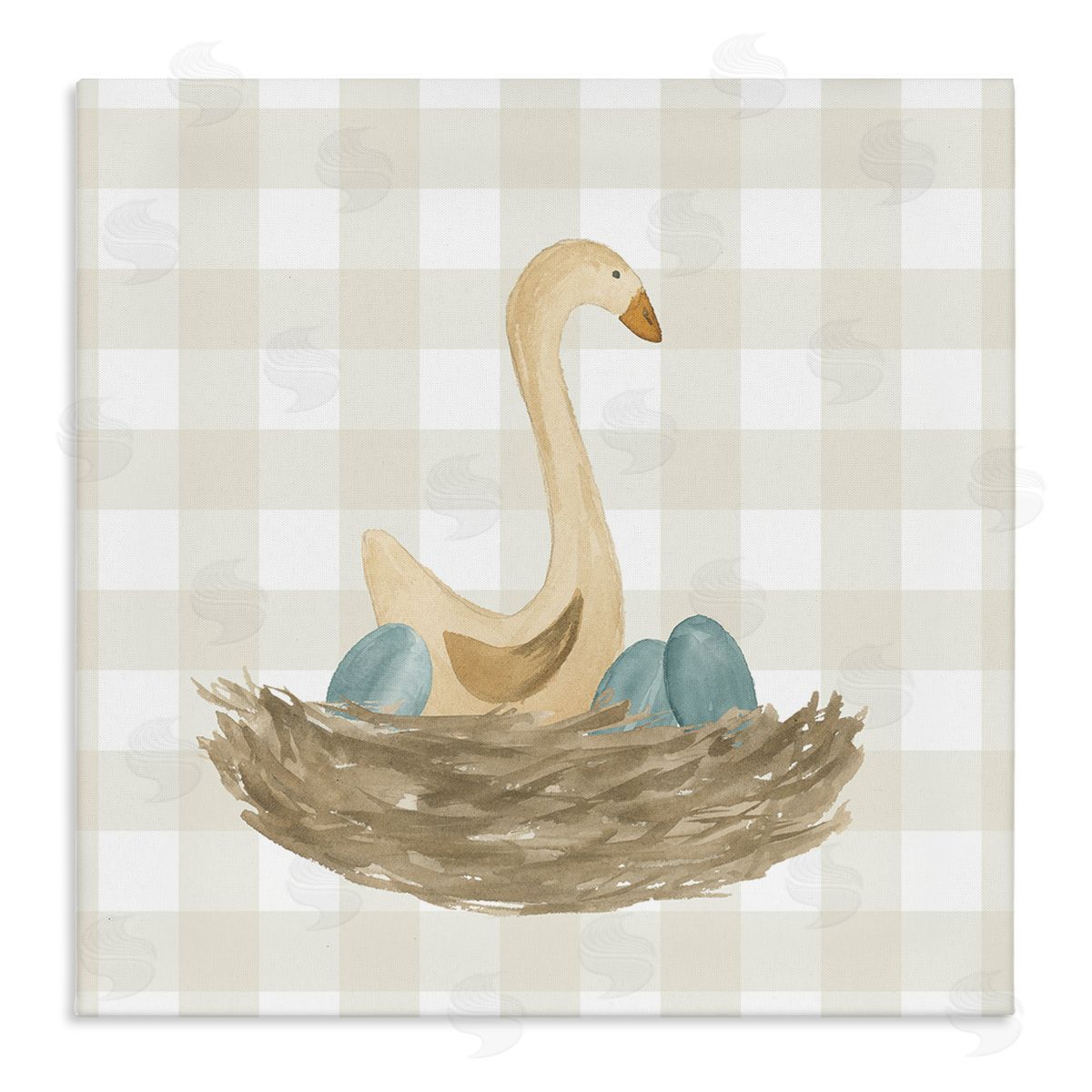 Lucille Price Duck & Eggs Nest Canvas Wall Art Print