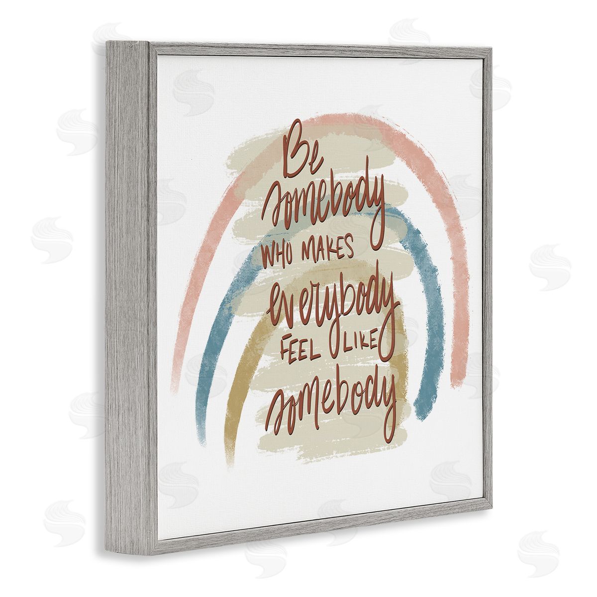 Tara Moss Inspirational Be Somebody Gray Framed Giclee Wall Art Print