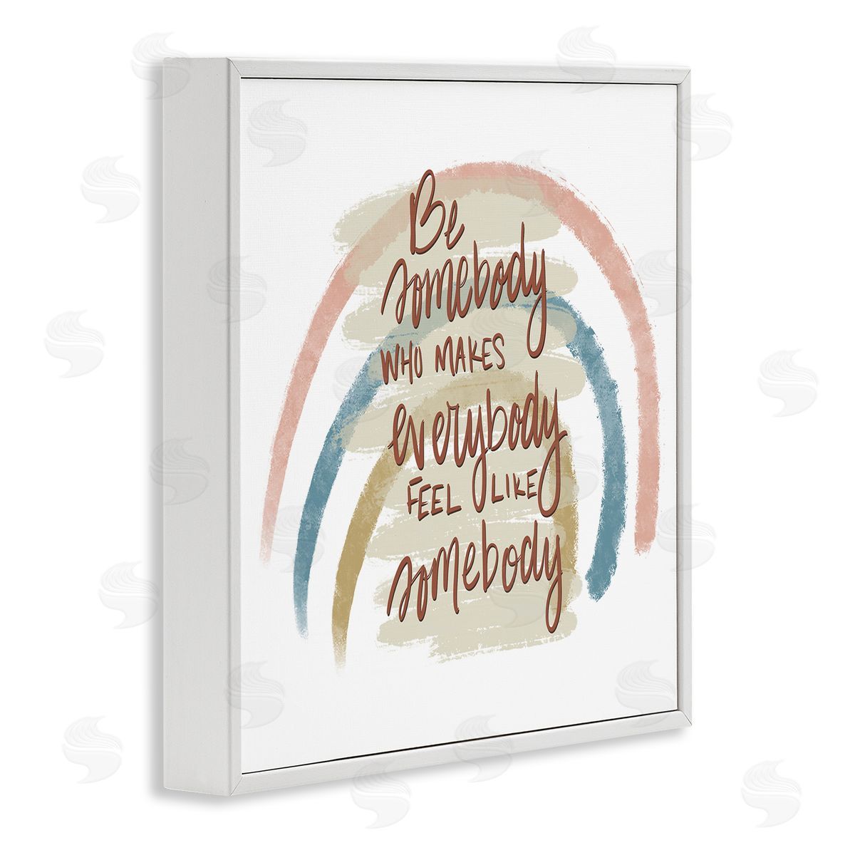 Tara Moss Inspirational Be Somebody White Framed Giclee Wall Art Print
