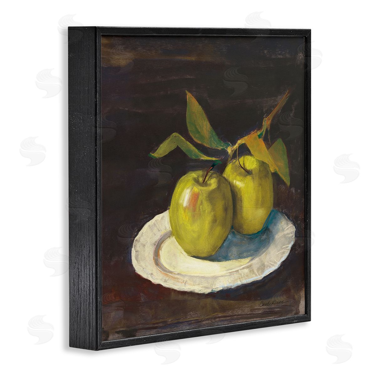Carol Rowan Green Apple Still Life Black Framed Giclee Wall Art Print