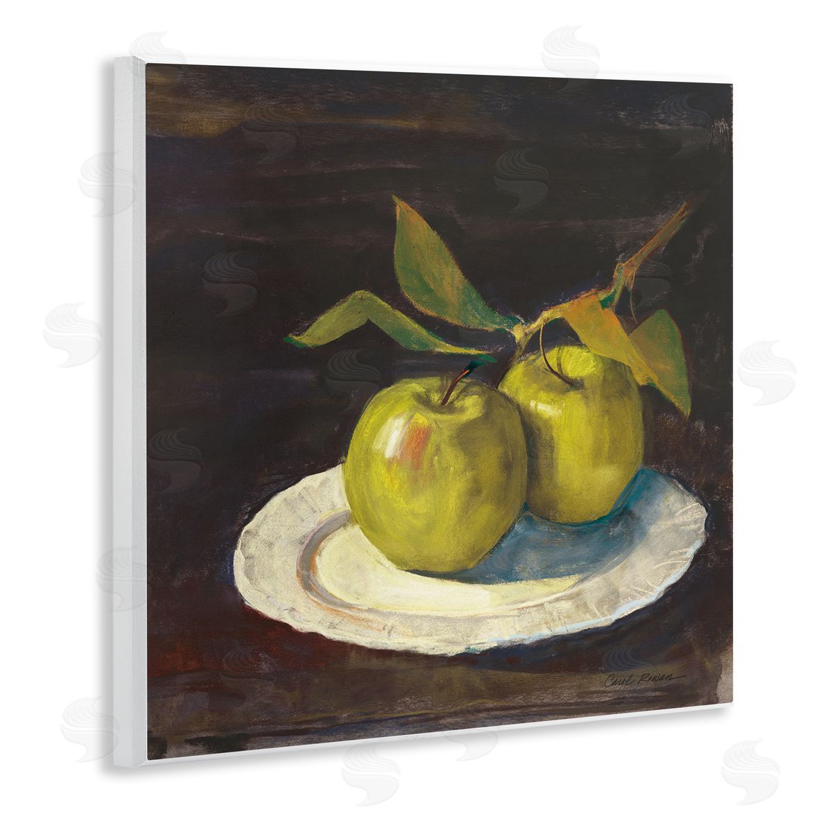 Carol Rowan Green Apple Still Life Wooden Wall Plaque Art Print
