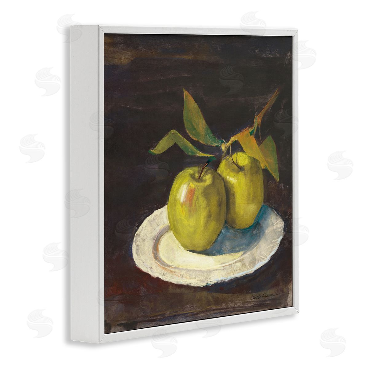 Carol Rowan Green Apple Still Life White Framed Giclee Wall Art Print