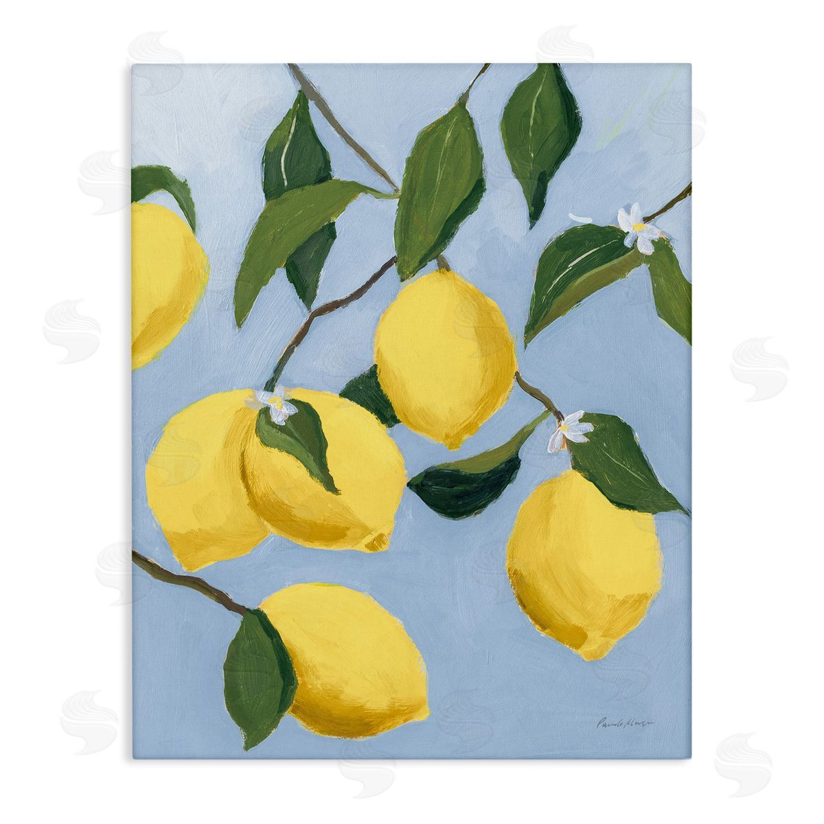 Winding Lemon Tree Canvas Wall Art, Home Decor by Pamela Munger