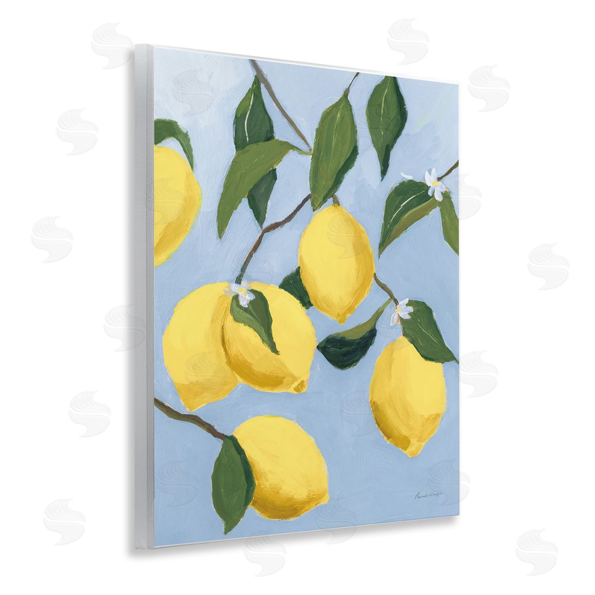 Winding Lemon Tree Wood Plaque Wall Art, Home Decor by Pamela Munger