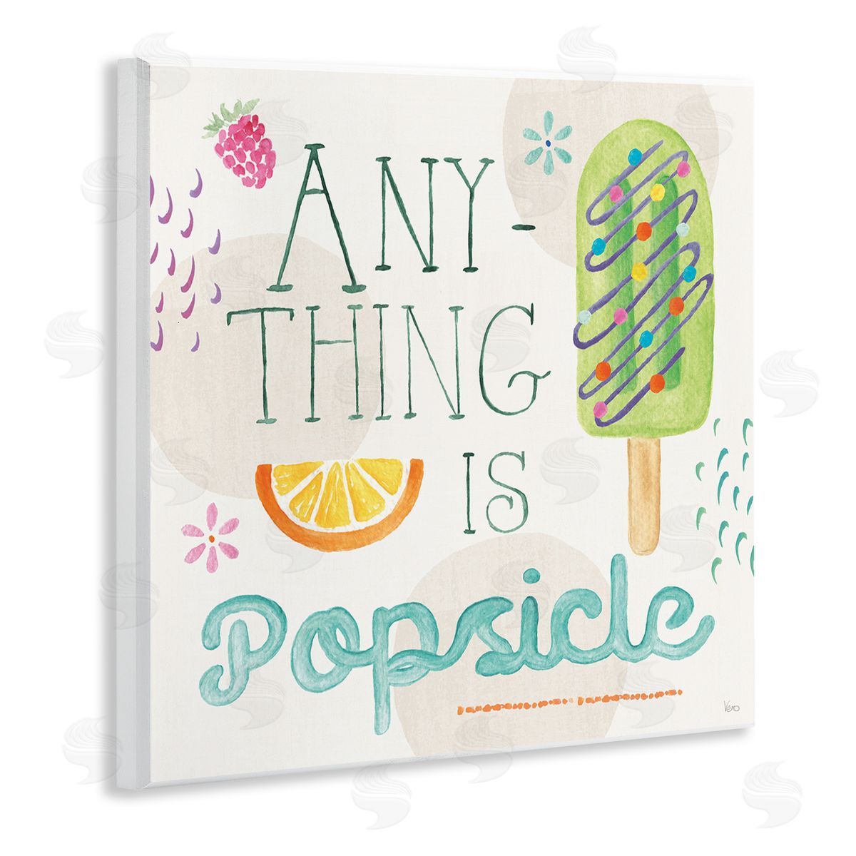 Veronique Charron Anything Is Popsicle Wooden Wall Plaque Art Print