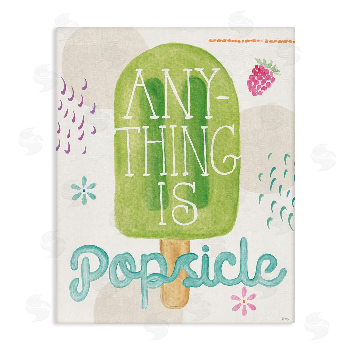 Uplifting Summer Phrase Canvas Wall Art, Home Decor by Veronique Charron