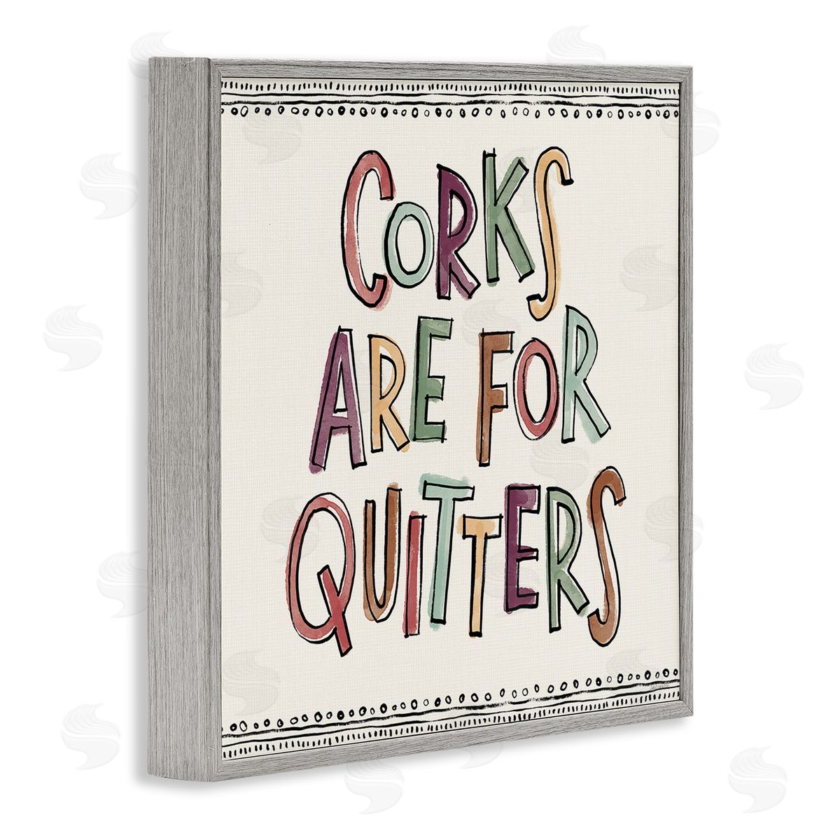 Anne Tavoletti Corks For Quitters Gray Framed Giclee Wall Art Print