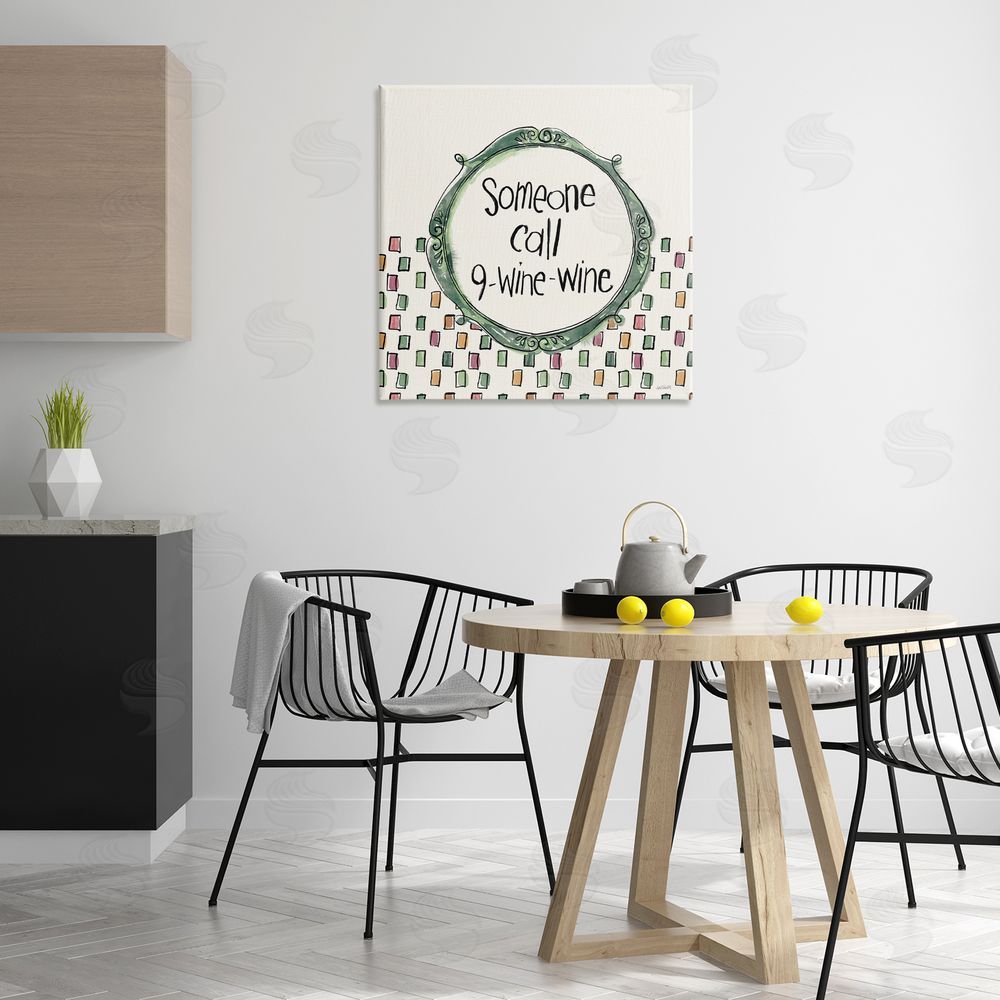 Anne Tavoletti Funny Wine Sentiment Canvas Wall Art Print in Room