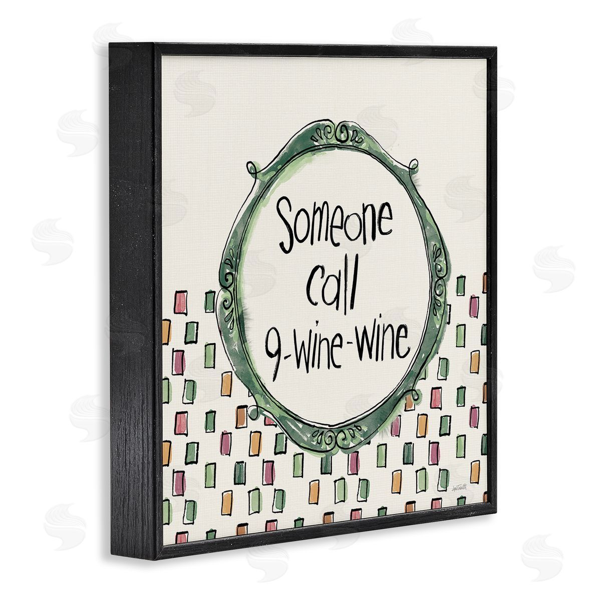 Anne Tavoletti Funny Wine Sentiment Black Framed Giclee Wall Art Print