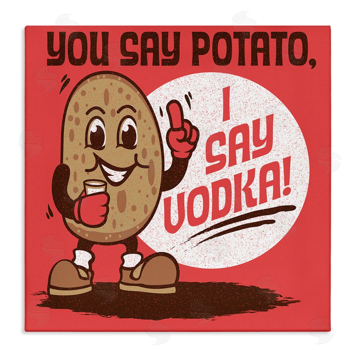 Jedco Brands Inc. Funny Potato & Vodka Canvas Wall Art Print