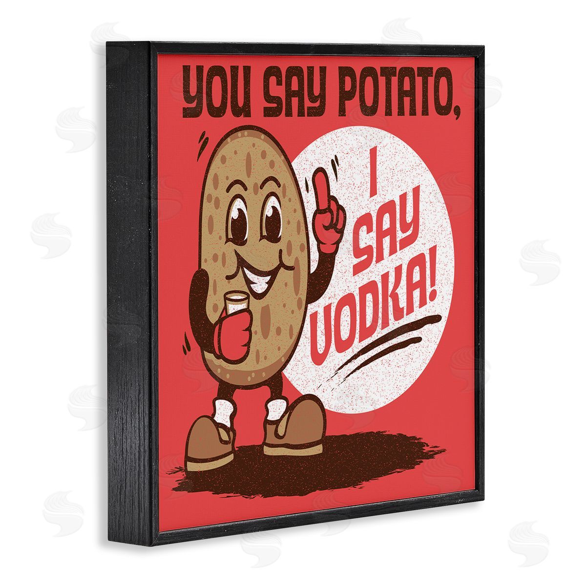 Jedco Brands Inc. Funny Potato & Vodka Black Framed Giclee Wall Art Print