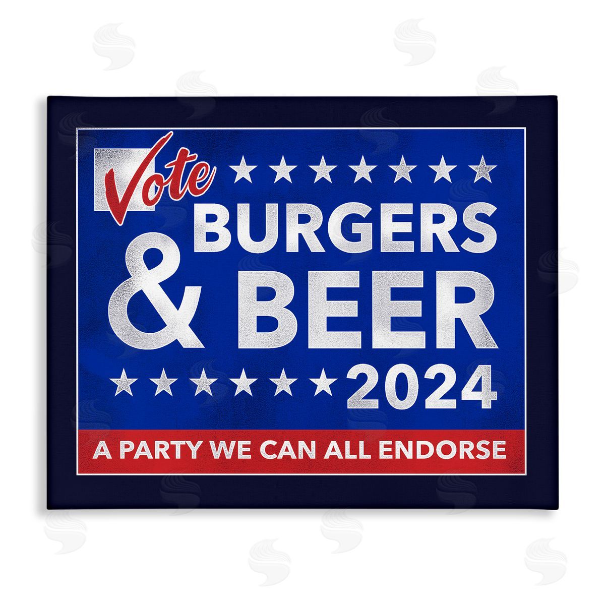 Jedco Brands Inc. Burgers & Beer Vote Canvas Wall Art Print