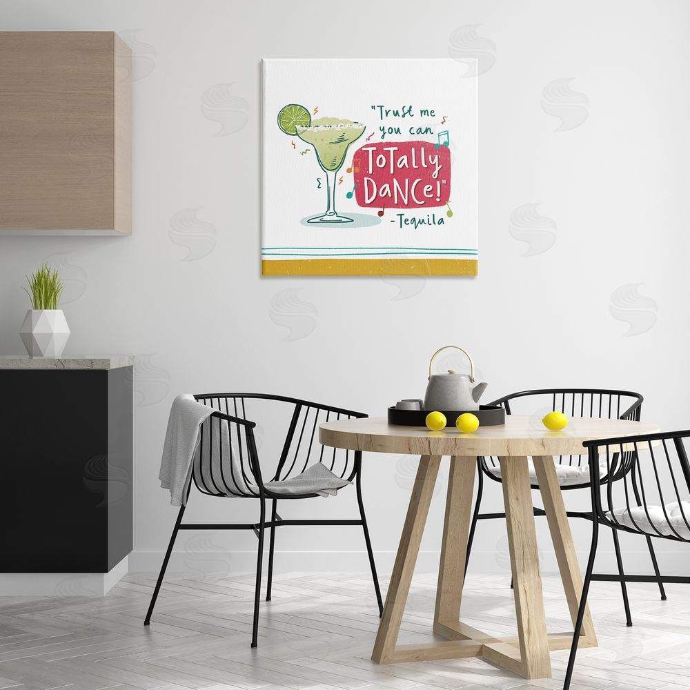 Courtney Morgenstern Funny Tequila Phrase Canvas Wall Art Print in Room
