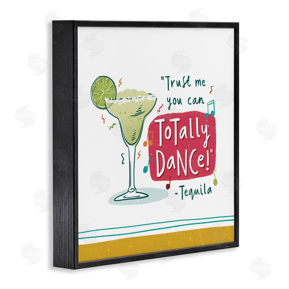 Courtney Morgenstern Funny Tequila Phrase Black Framed Giclee Wall Art Print