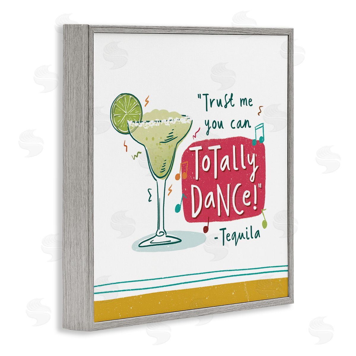 Courtney Morgenstern Funny Tequila Phrase Gray Framed Giclee Wall Art Print