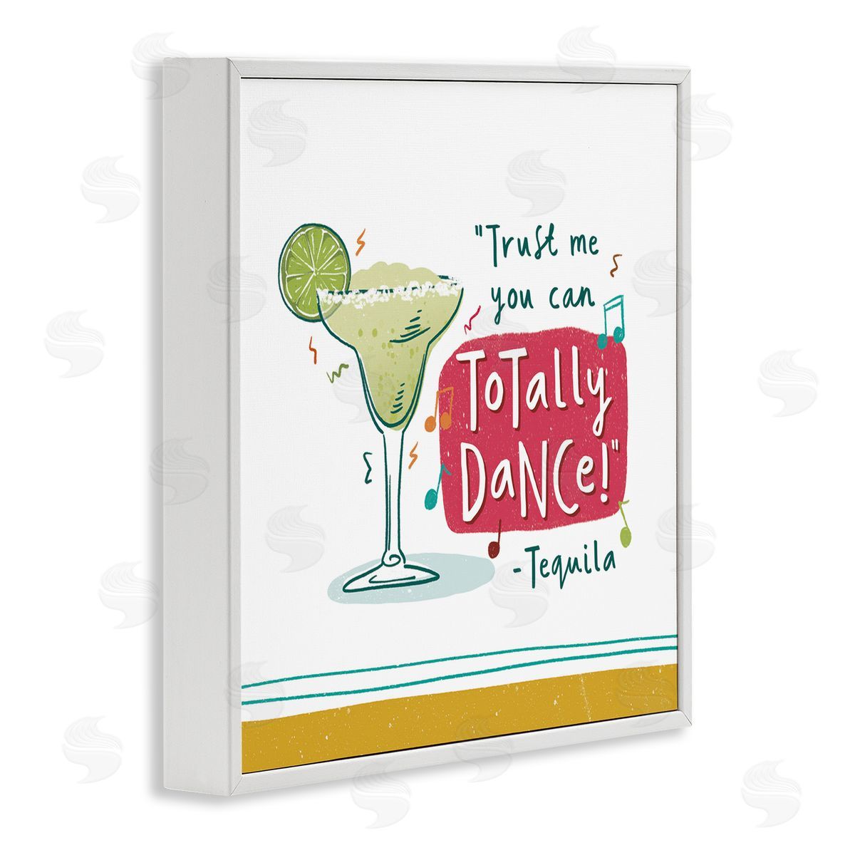 Courtney Morgenstern Funny Tequila Phrase White Framed Giclee Wall Art Print