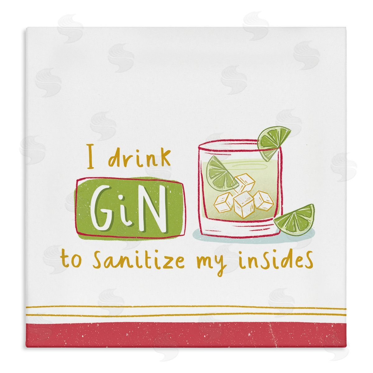 Courtney Morgenstern Funny Gin Phrase Canvas Wall Art Print