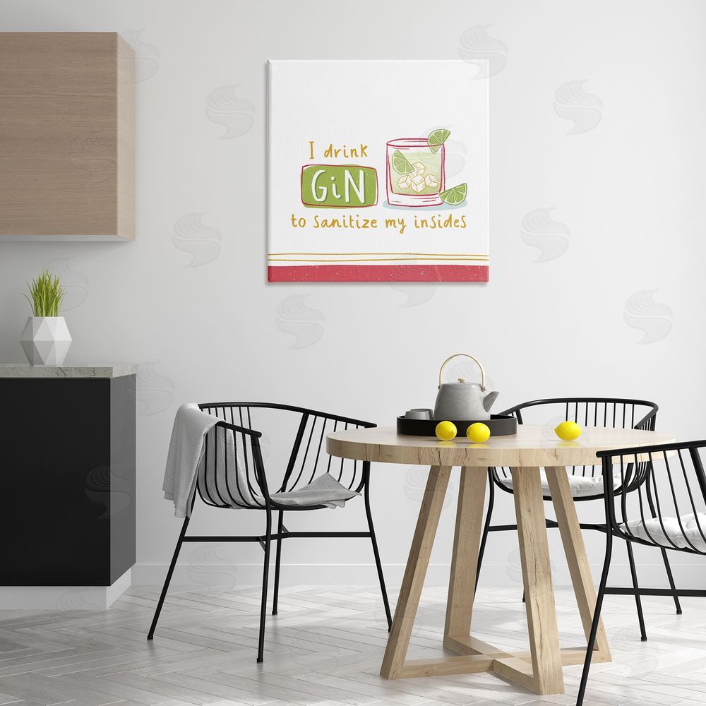 Courtney Morgenstern Funny Gin Phrase Canvas Wall Art Print in Room
