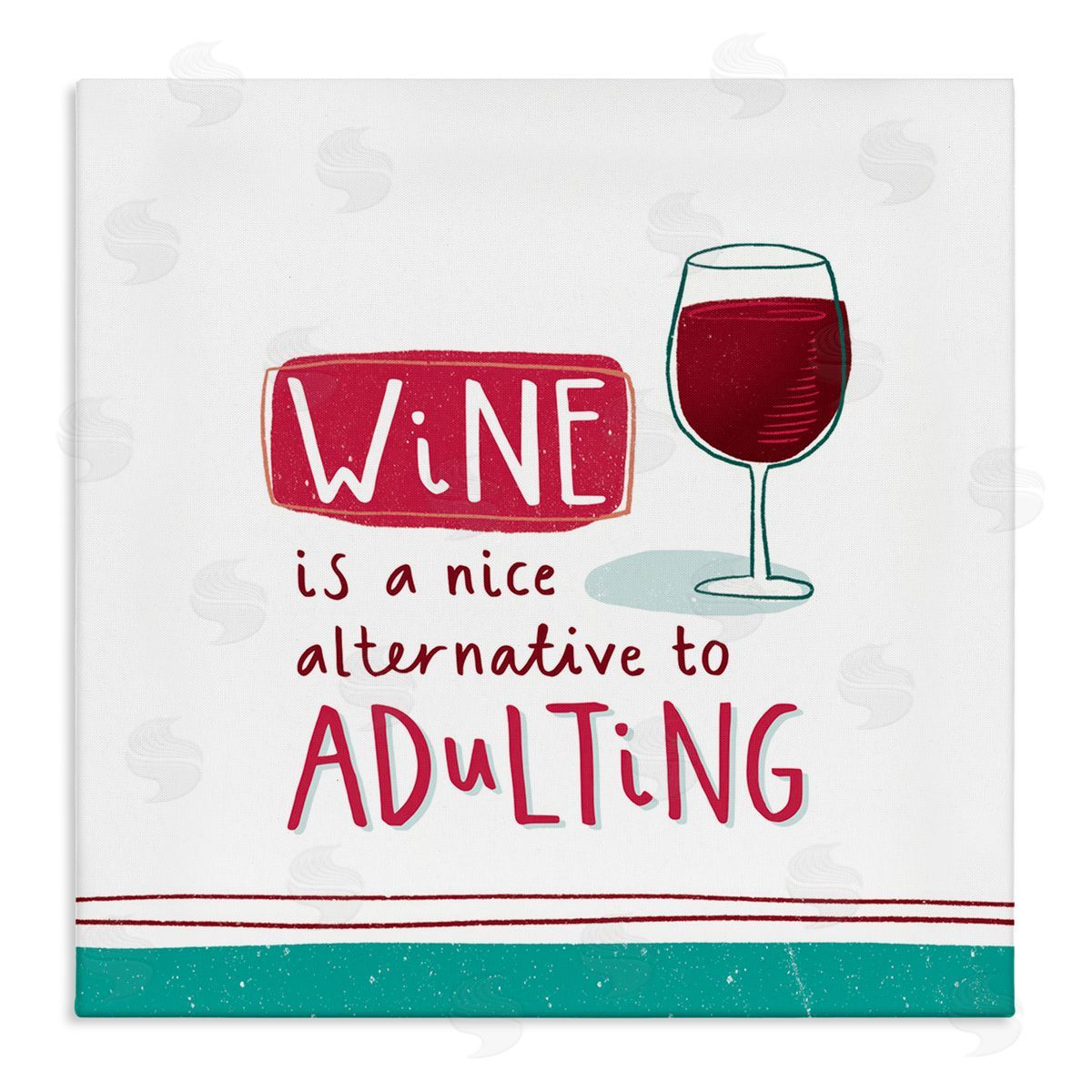 Courtney Morgenstern Funny Wine Phrase Canvas Wall Art Print
