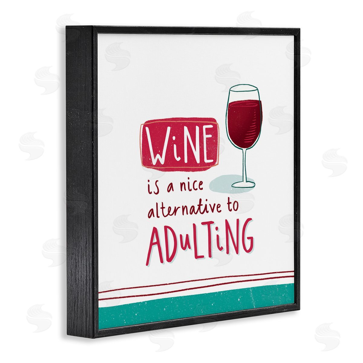 Courtney Morgenstern Funny Wine Phrase Black Framed Giclee Wall Art Print