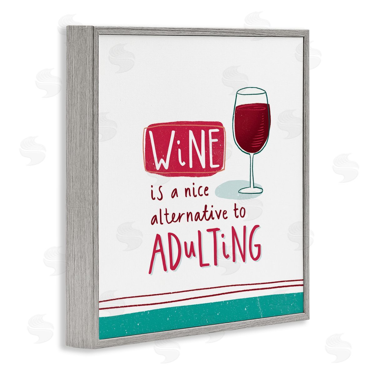 Courtney Morgenstern Funny Wine Phrase Gray Framed Giclee Wall Art Print