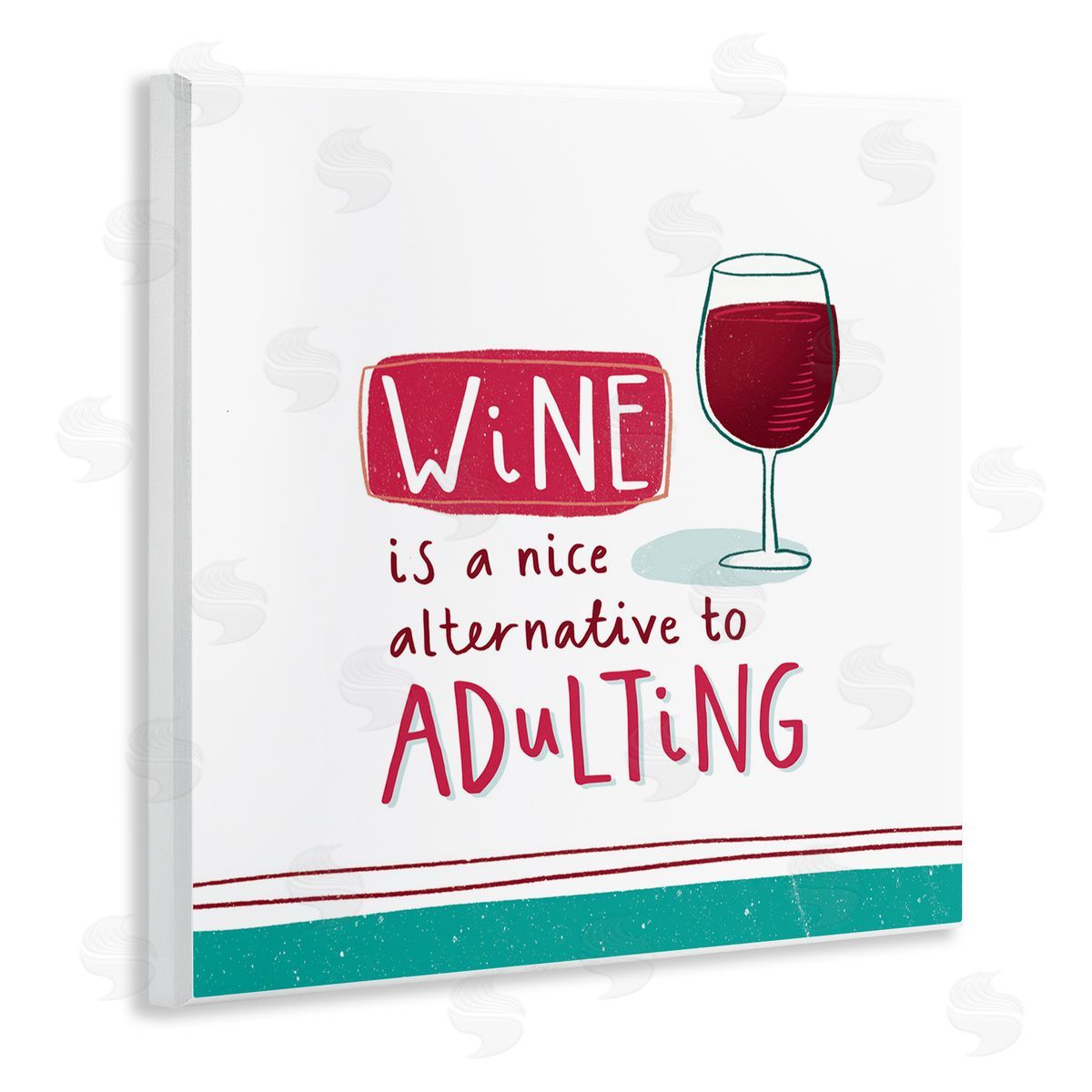 Courtney Morgenstern Funny Wine Phrase Wooden Wall Plaque Art Print