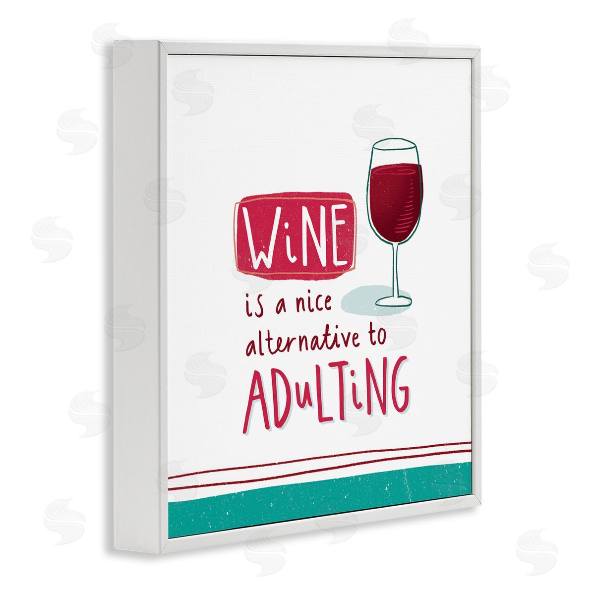 Courtney Morgenstern Funny Wine Phrase White Framed Giclee Wall Art Print