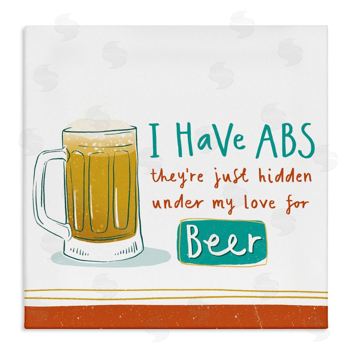 Courtney Morgenstern Funny Beer Phrase Canvas Wall Art Print