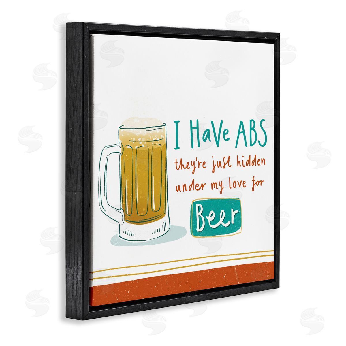 Courtney Morgenstern Funny Beer Phrase Black Floating Frame Canvas Wall Art Print