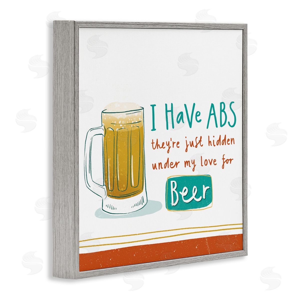 Courtney Morgenstern Funny Beer Phrase Gray Framed Giclee Wall Art Print