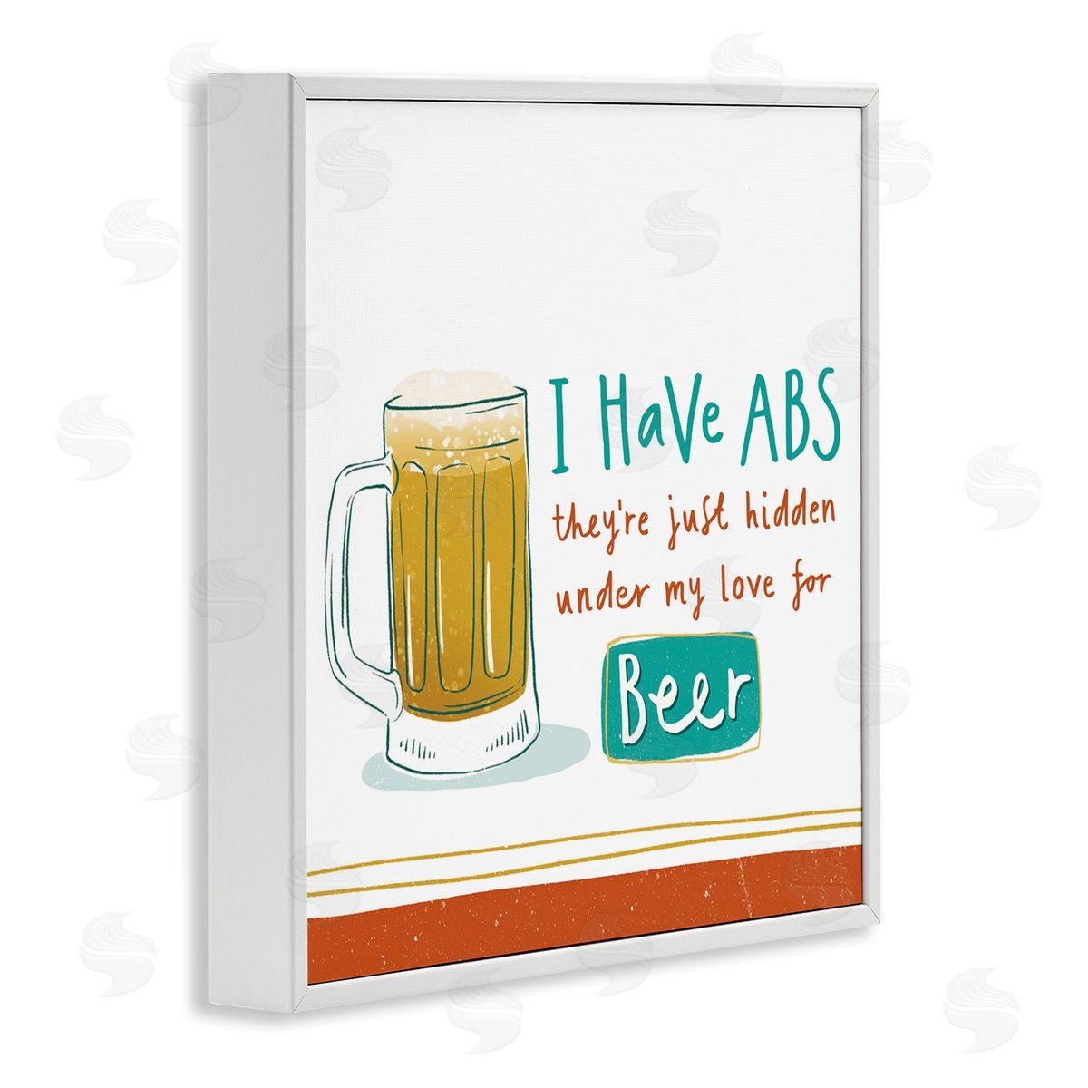 Courtney Morgenstern Funny Beer Phrase White Framed Giclee Wall Art Print