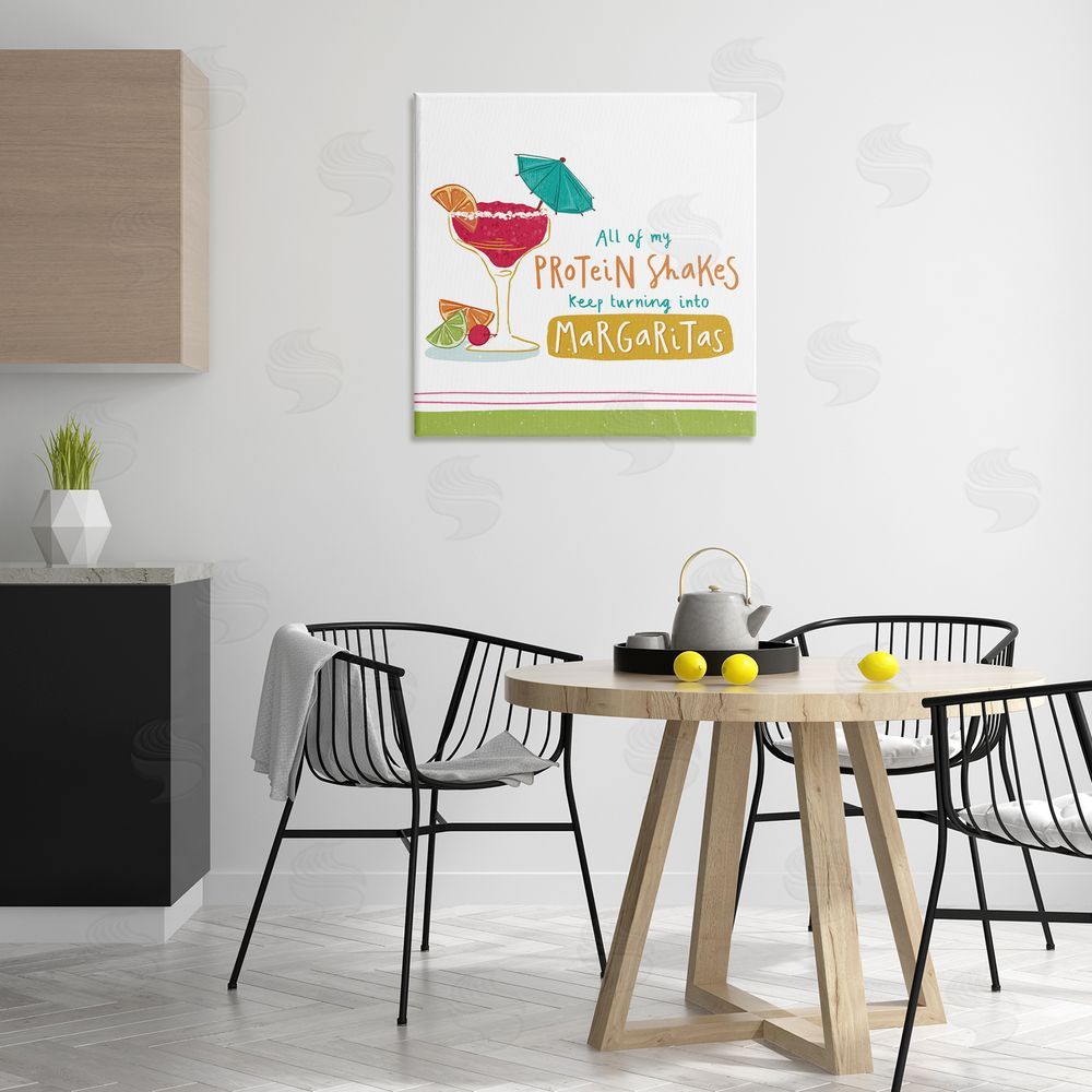 Courtney Morgenstern Funny Margarita Phrase Canvas Wall Art Print in Room