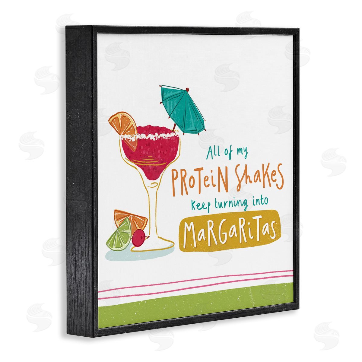 Courtney Morgenstern Funny Margarita Phrase Black Framed Giclee Wall Art Print