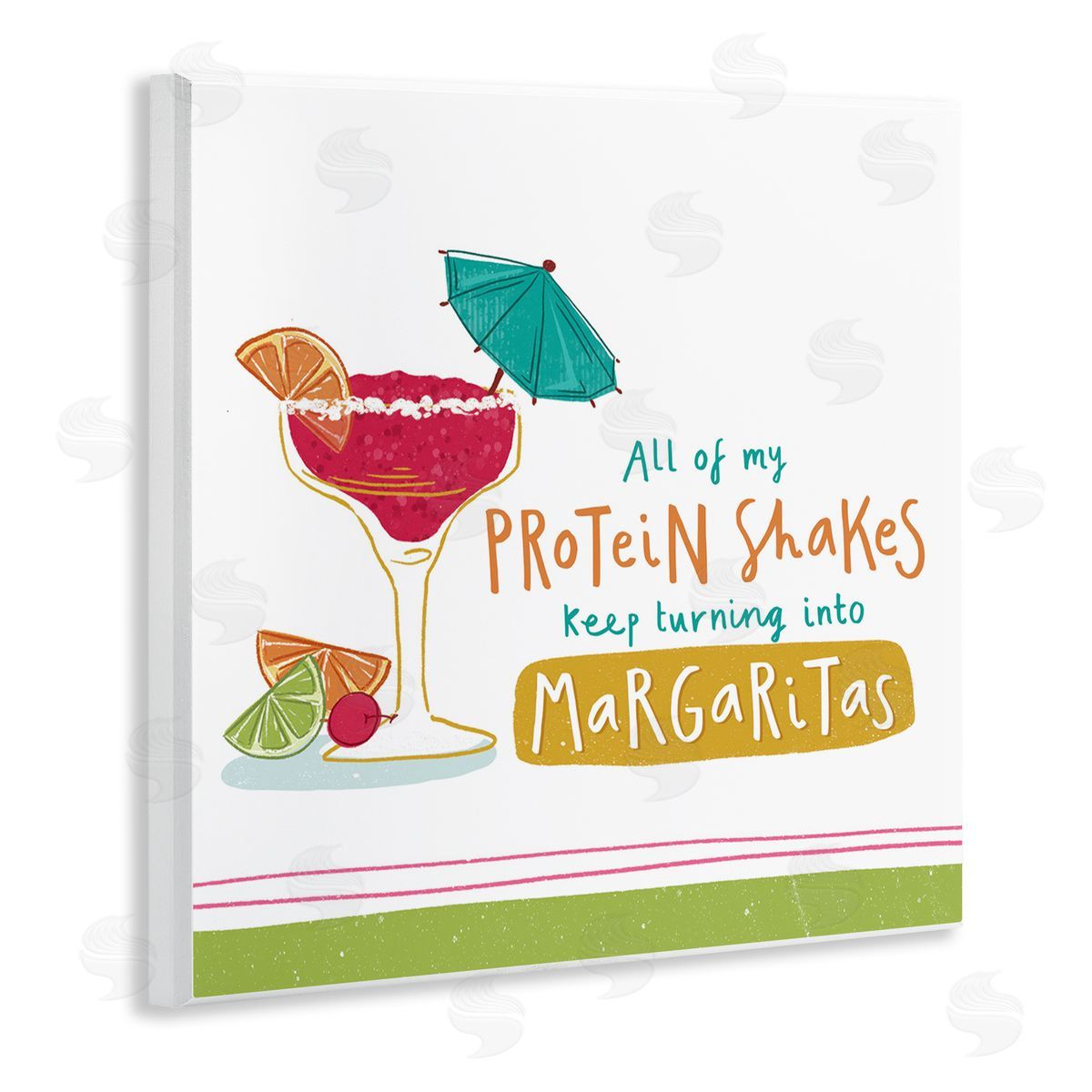 Courtney Morgenstern Funny Margarita Phrase Wooden Wall Plaque Art Print