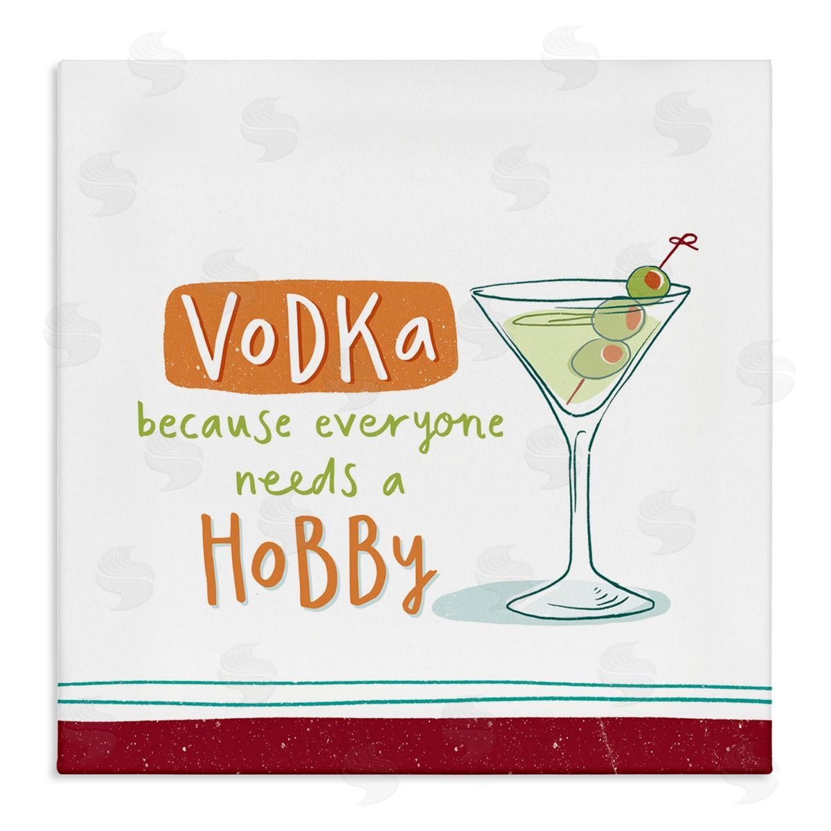 Courtney Morgenstern Funny Vodka Phrase Canvas Wall Art Print