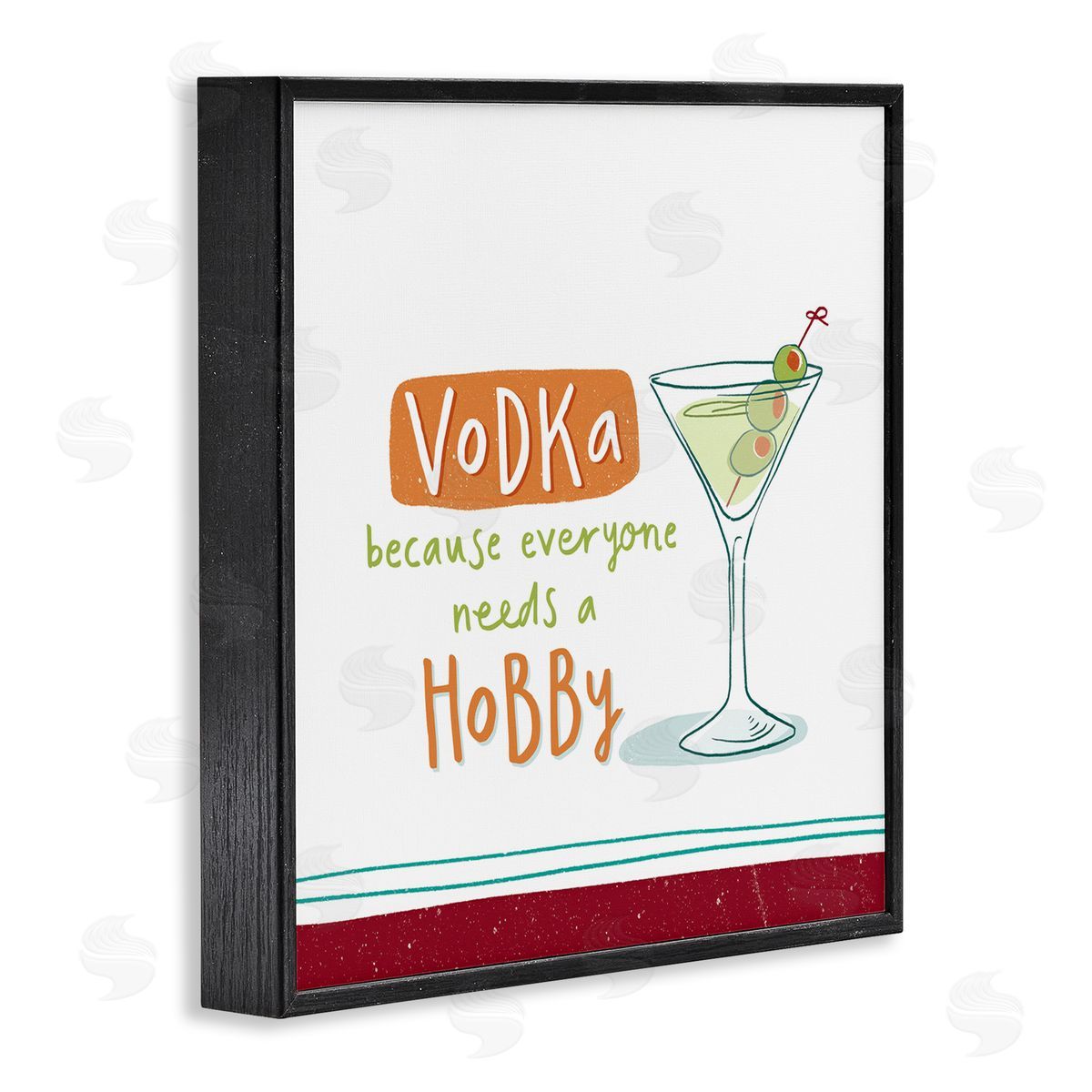 Courtney Morgenstern Funny Vodka Phrase Black Framed Giclee Wall Art Print