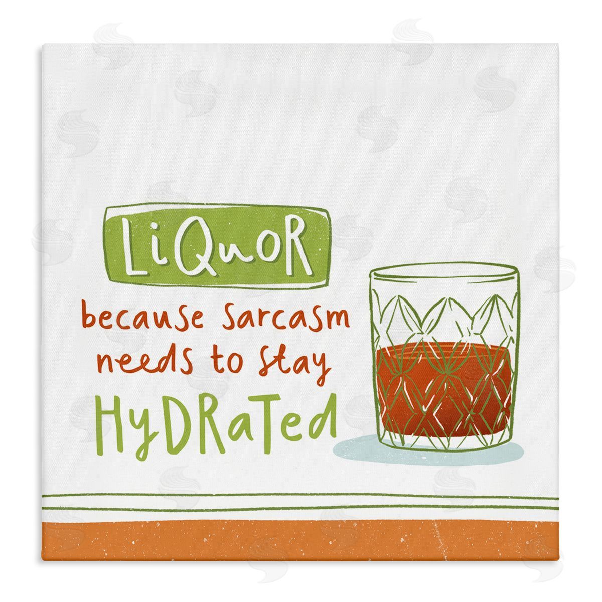 Courtney Morgenstern Funny Liquor Phrase Canvas Wall Art Print
