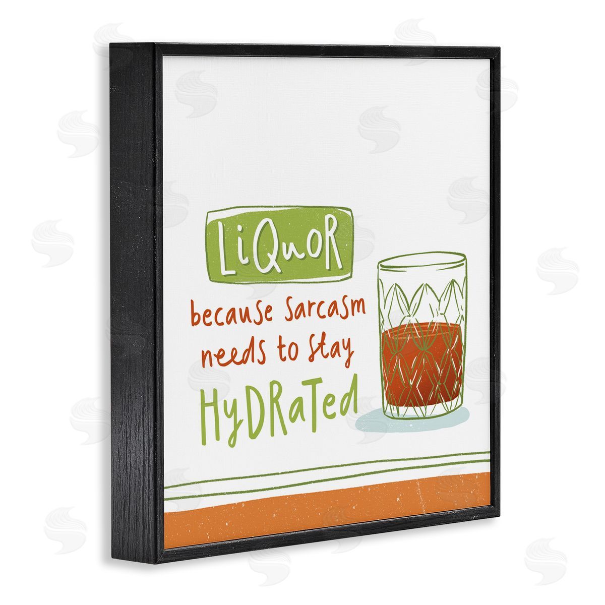 Courtney Morgenstern Funny Liquor Phrase Black Framed Giclee Wall Art Print