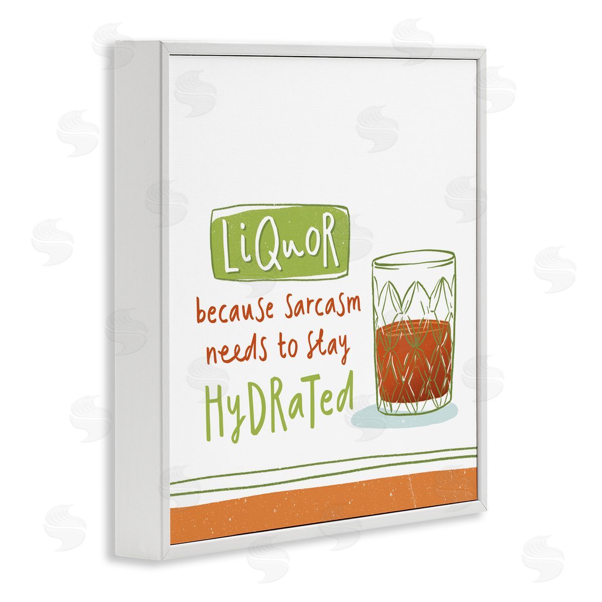 Courtney Morgenstern Funny Liquor Phrase White Framed Giclee Wall Art Print