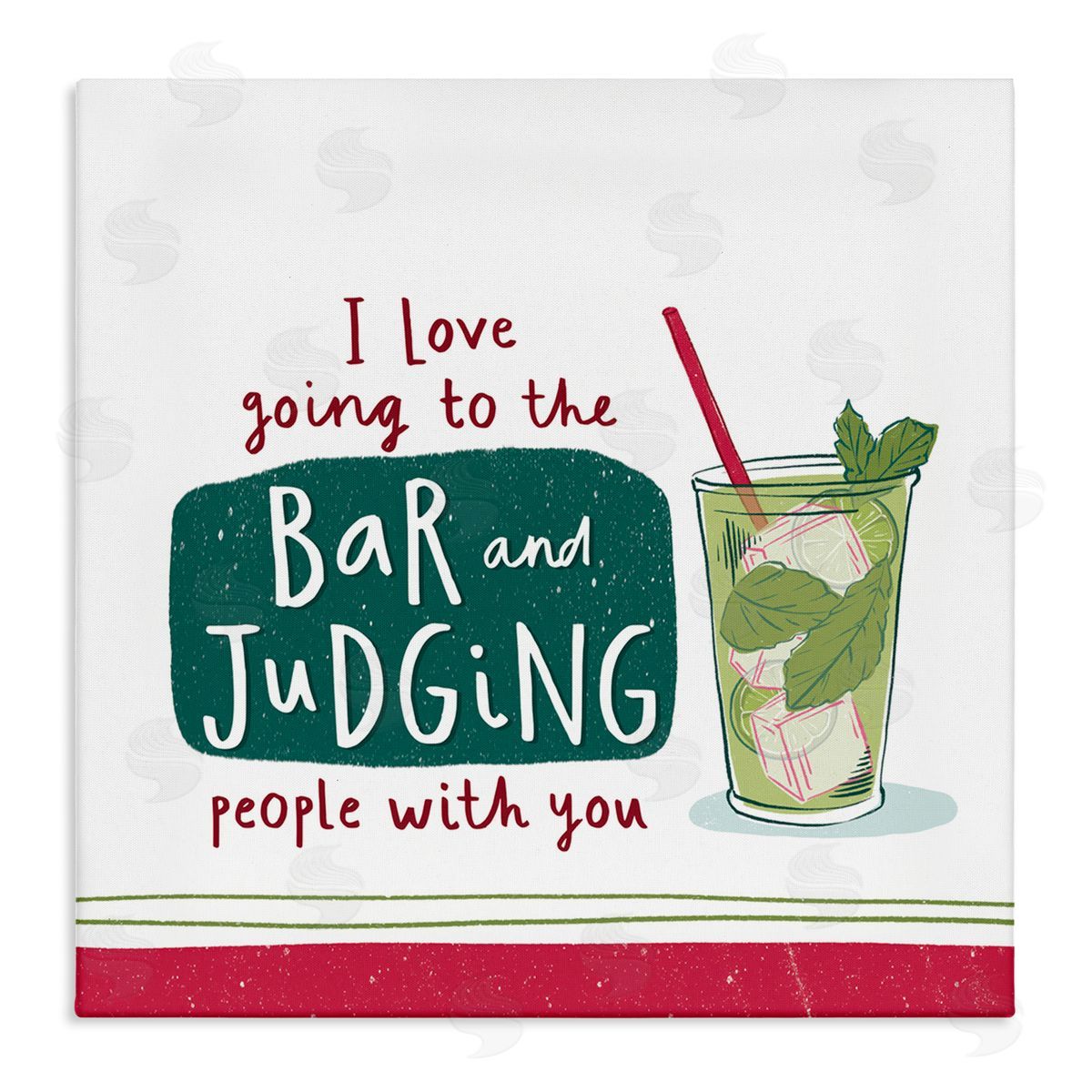 Courtney Morgenstern Judging You Humor Canvas Wall Art Print