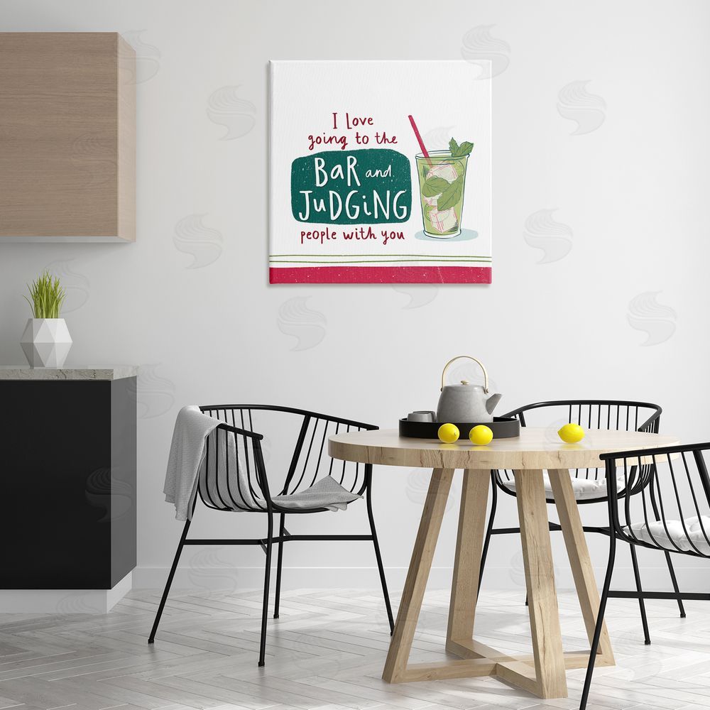 Courtney Morgenstern Judging You Humor Canvas Wall Art Print in Room